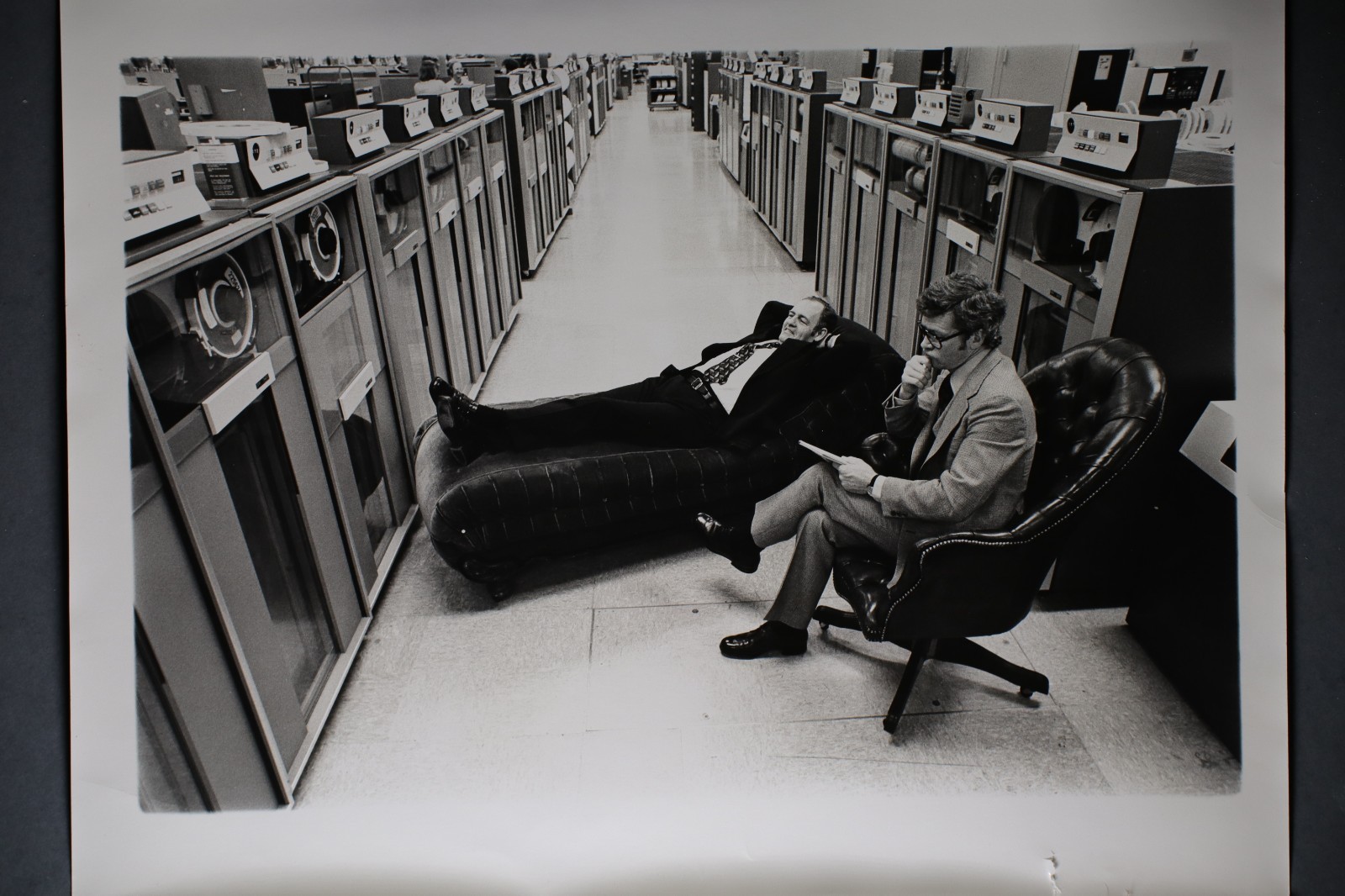 Vintage 1960s IBM Mainframe Computer Publicity Photo 16x20 Silver Gelatin Print