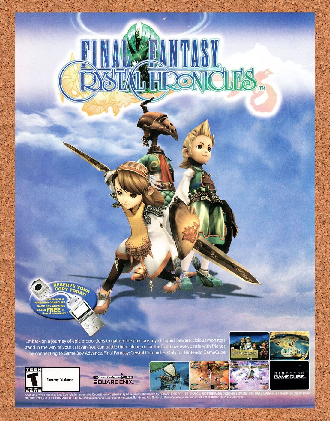 2004 Final Fantasy Crystal Chronicles GameCube Original Advertisement / Promo v1