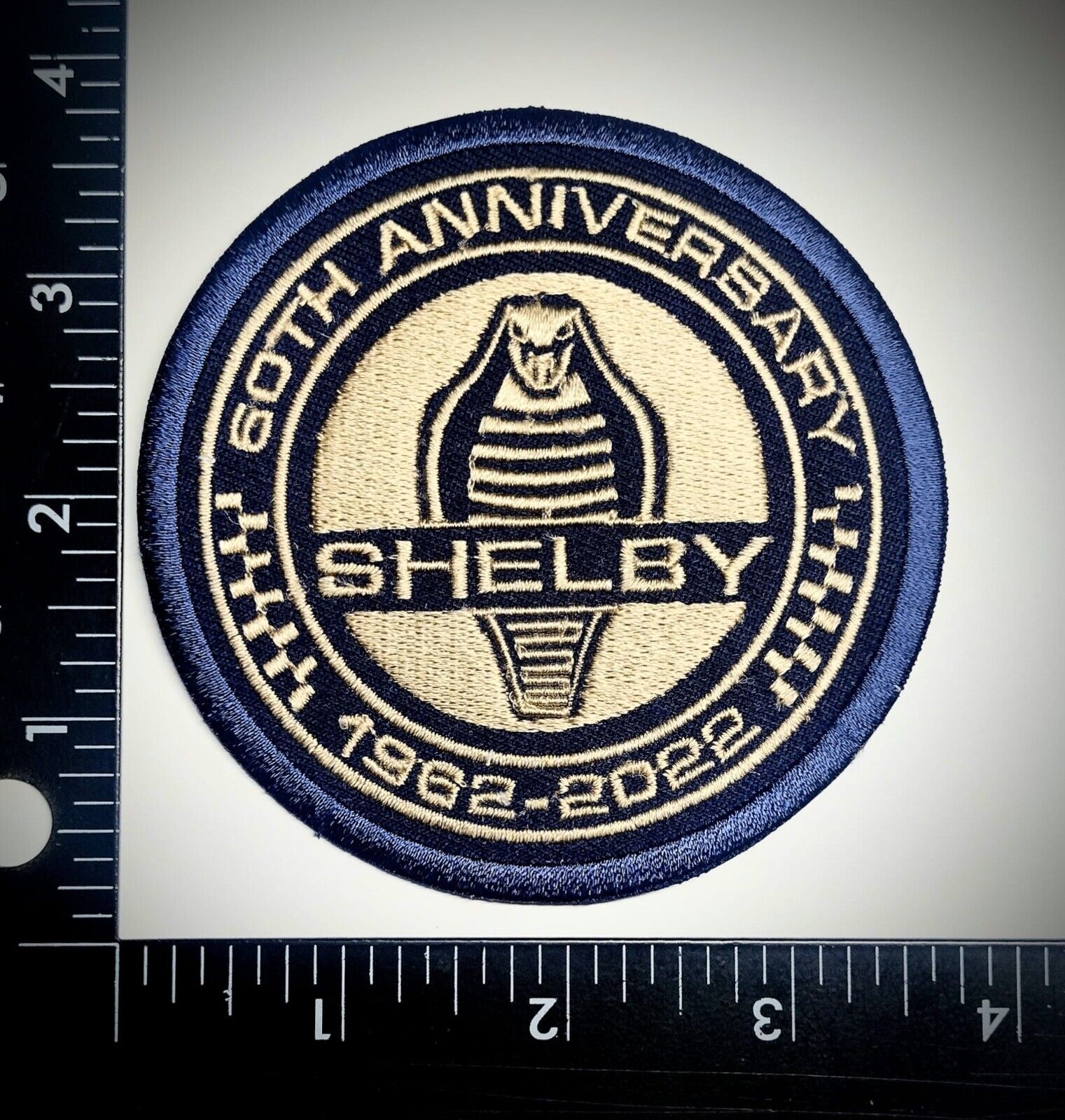 Ford Shelby Patch 60TH Anniversary 1962 - 2022 Racing Iron or Sew On HiQuality