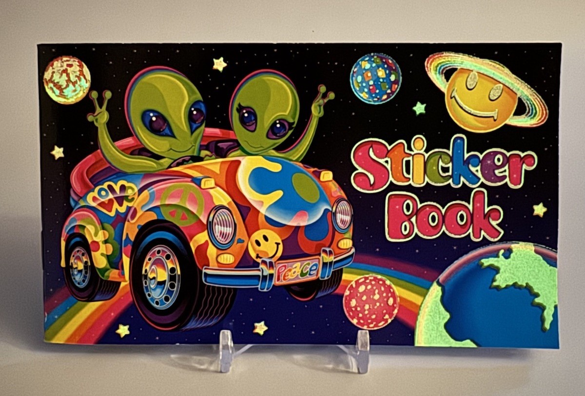 VTG 90s Lisa Frank Glowing Zoomer & Zorbit - Sticker Collection Book - RARE