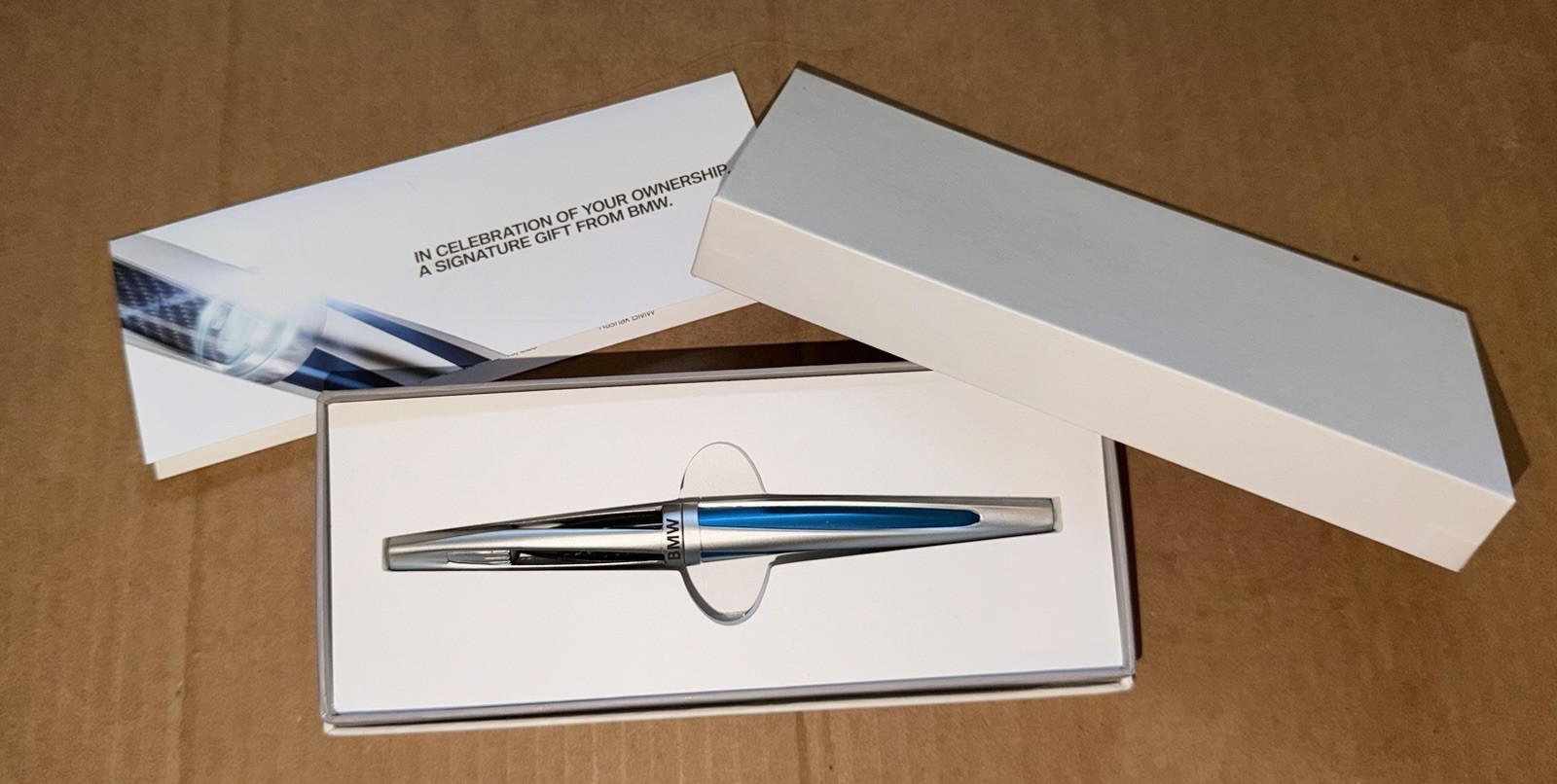 BMW Titanium M Series Ballpoint Pen Owners Gift w/ Presentation Box Rare BMW Pen