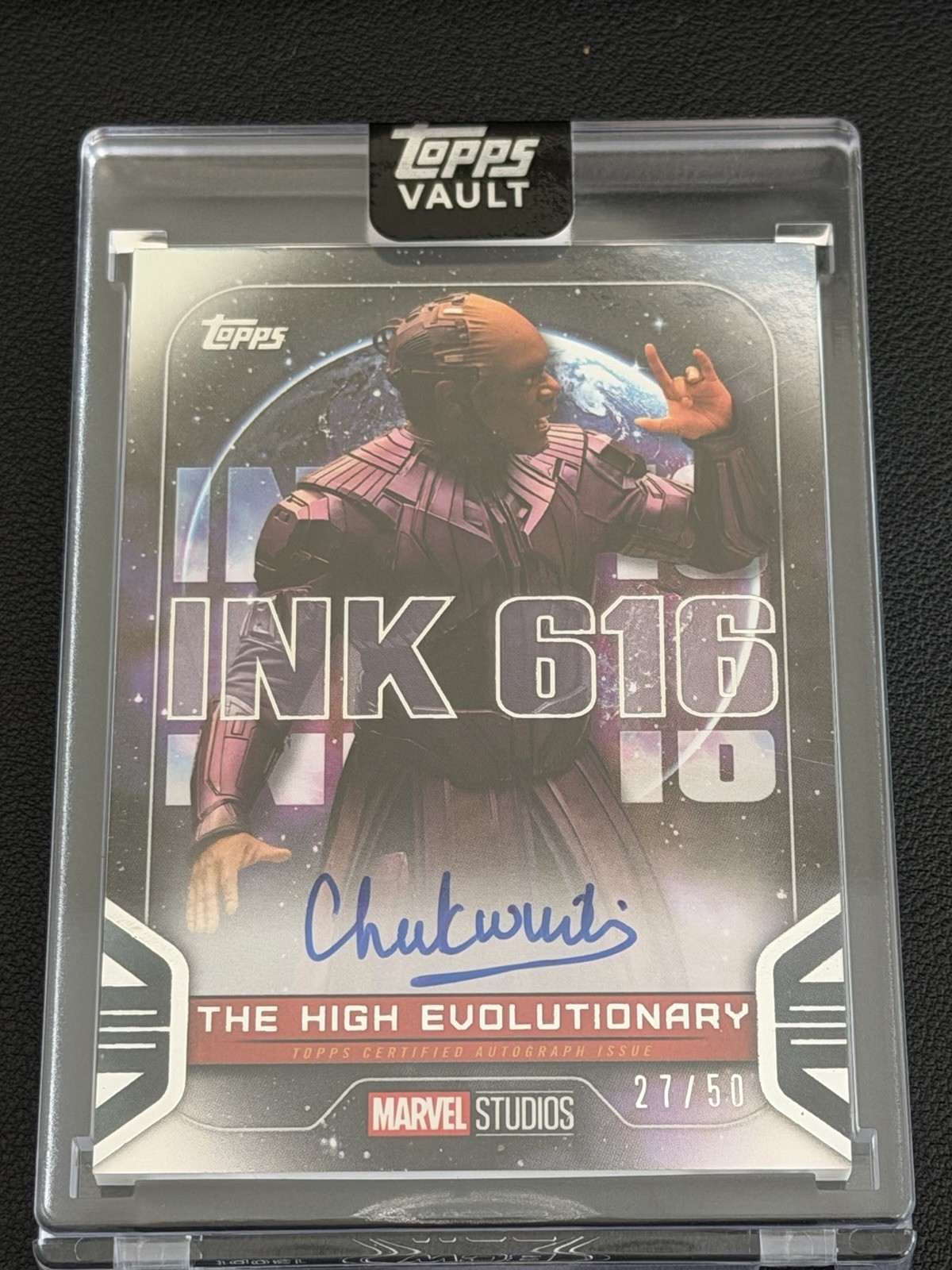 2026 Topps Marvel Vault INK 616 Chukwudi Iwuji High Evolutionary Auto /50