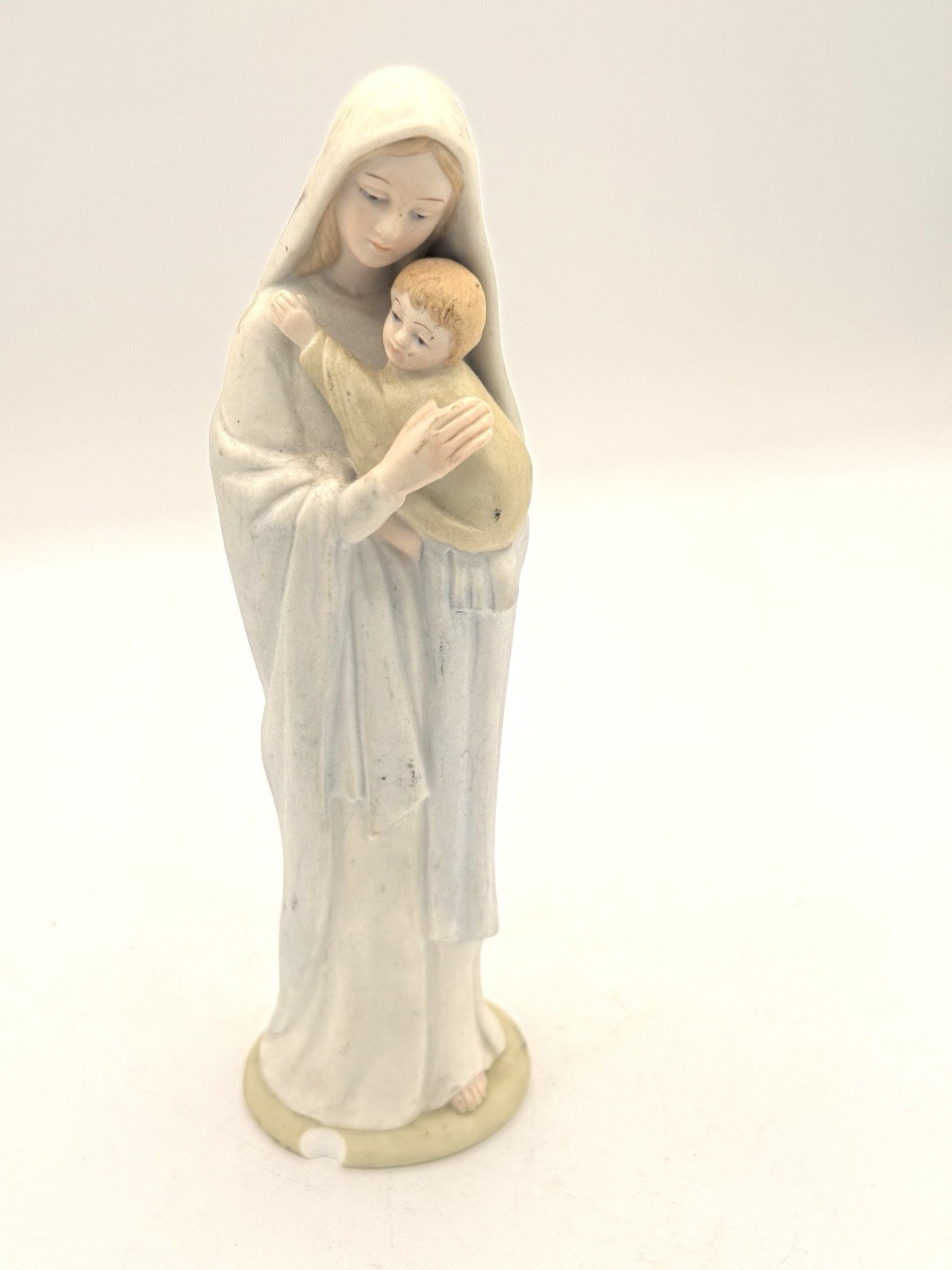 Roman 8” Madonna & Child Virgin Mary Baby Jesus Porcelain Figurine Thailand