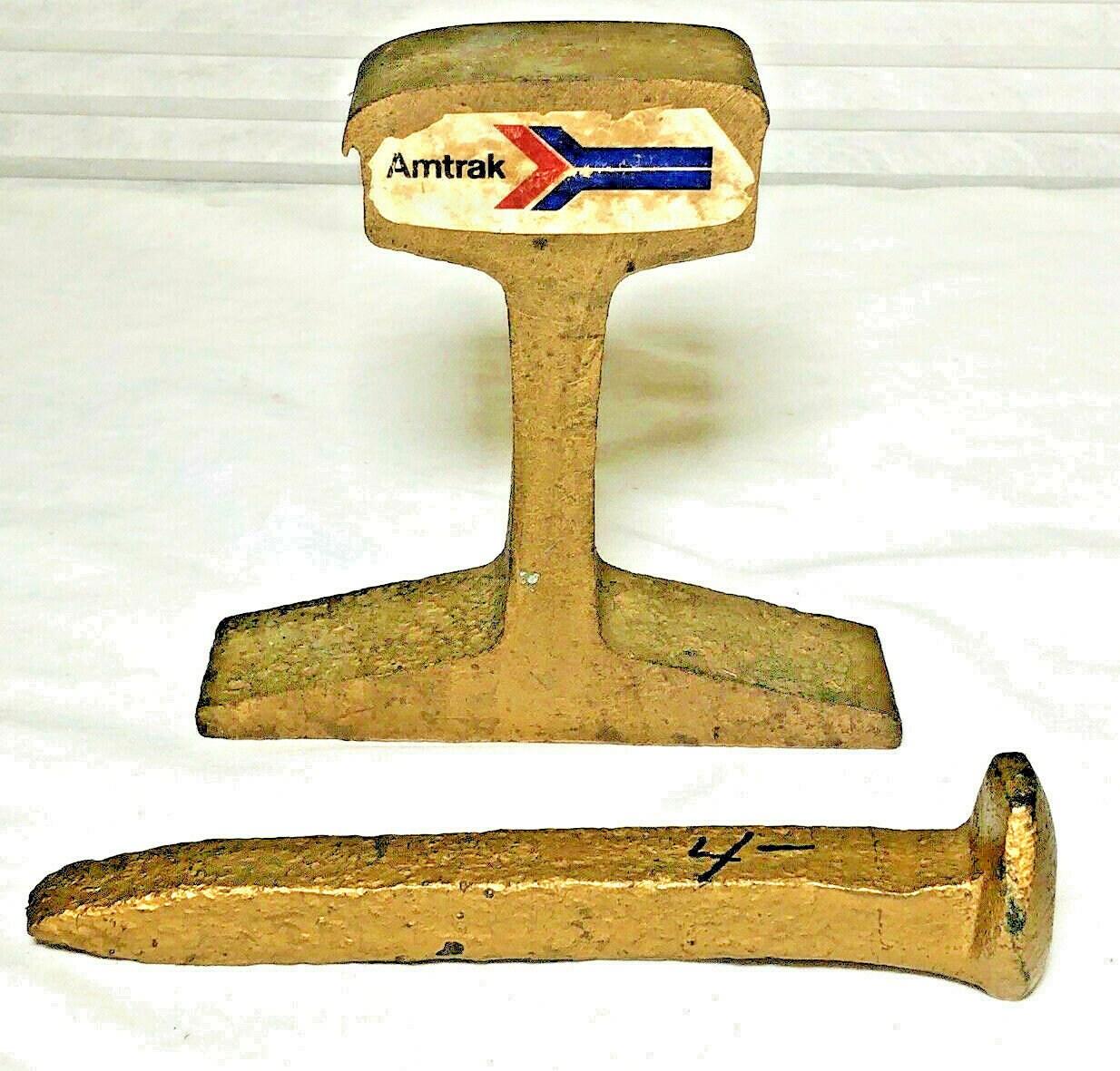 Golden Railroad Spike and Tie Amtrak Collectible