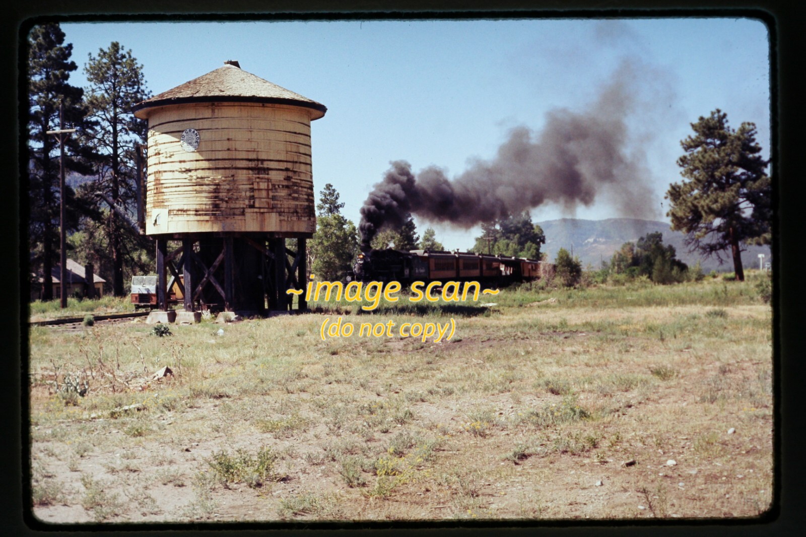 Ektachrome Slide of D&RGW Rio Grande Water Tank in Colorado in 1977