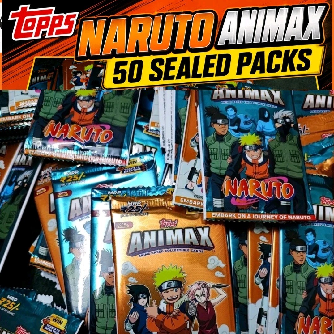 Topps Animax Naruto 2024 NEW Trading Cards TCG X 50 Sealed Packs Lot 250 Cards
