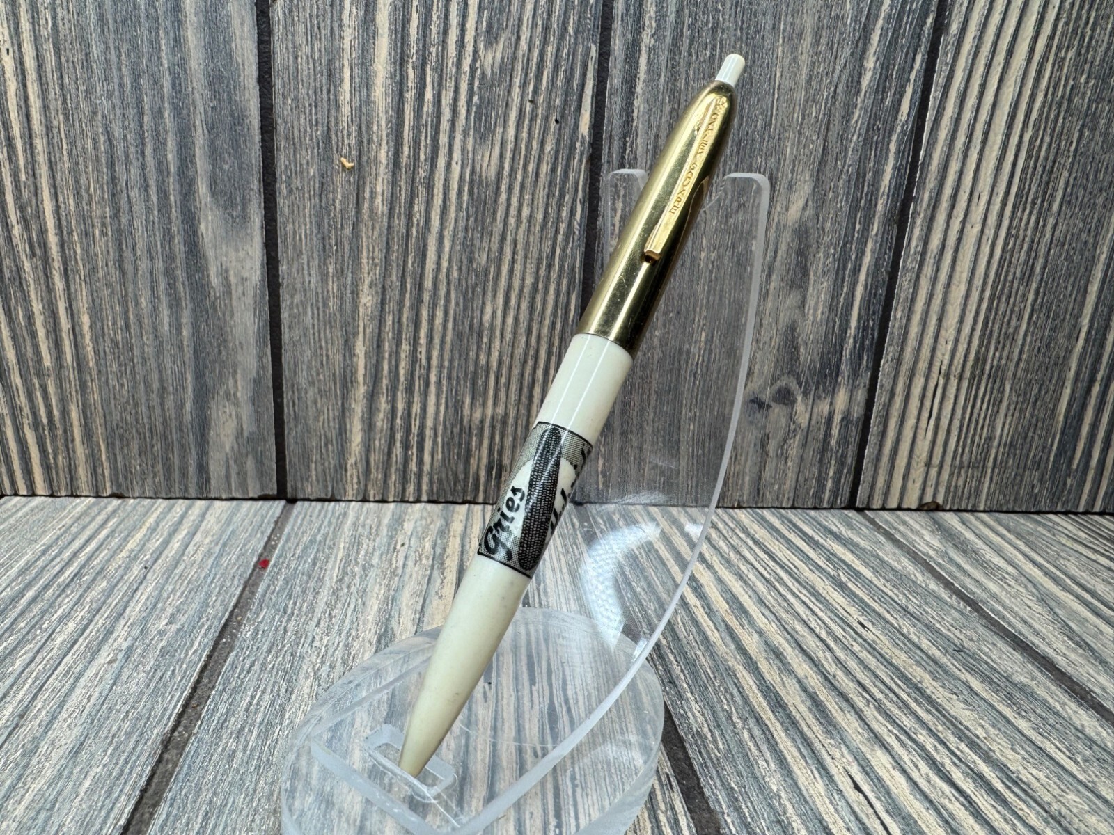 Vintage Gries Seed Farm Ballpoint Pen With Gold-Tone Clip & Fremont Ohio Logo