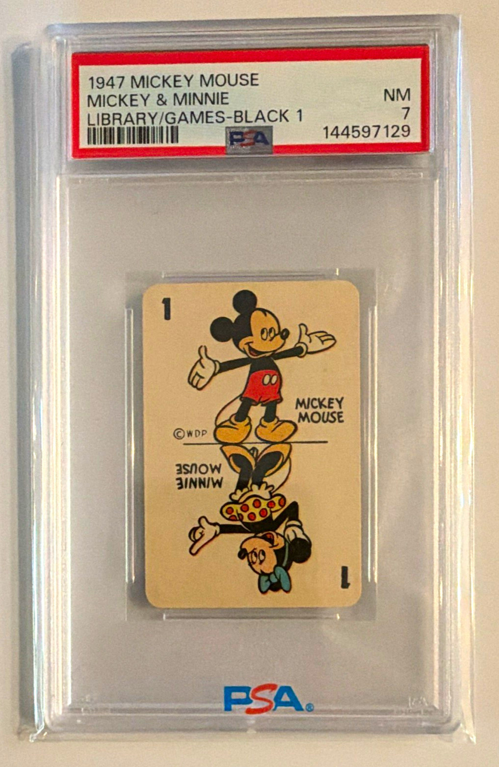 1947 Mickey Mouse & Minnie Library Games Black #1 PSA 7 NM Disney Russell