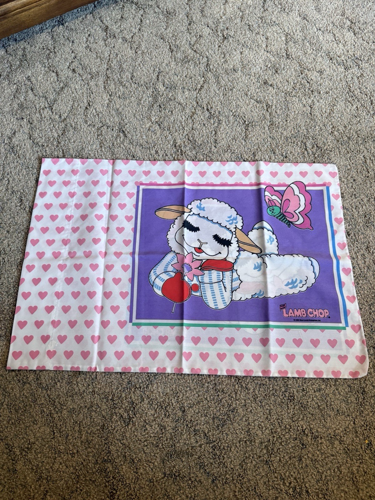 Vintage 1993 Lamb Chop Pillow Case In Great Condition