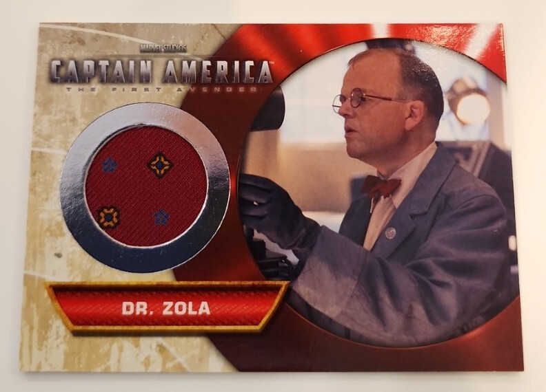 Upper Deck TOBY JONES as ARNIM ZOLA CAPTAIN AMERICA First Avenger Tie Relic MCU