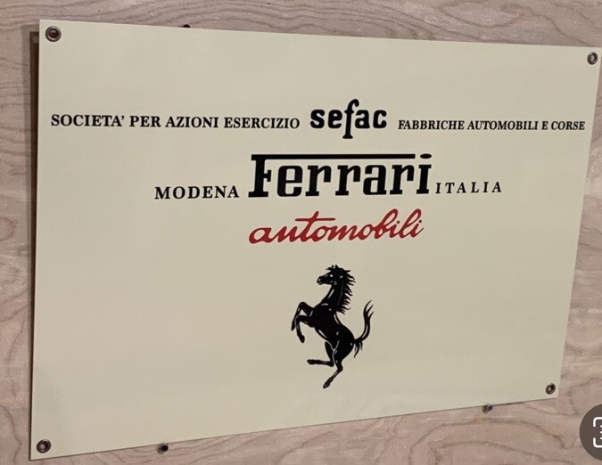 Rare Sefac Modenai Automobili Italian Racing  Reproduction Garage Sign