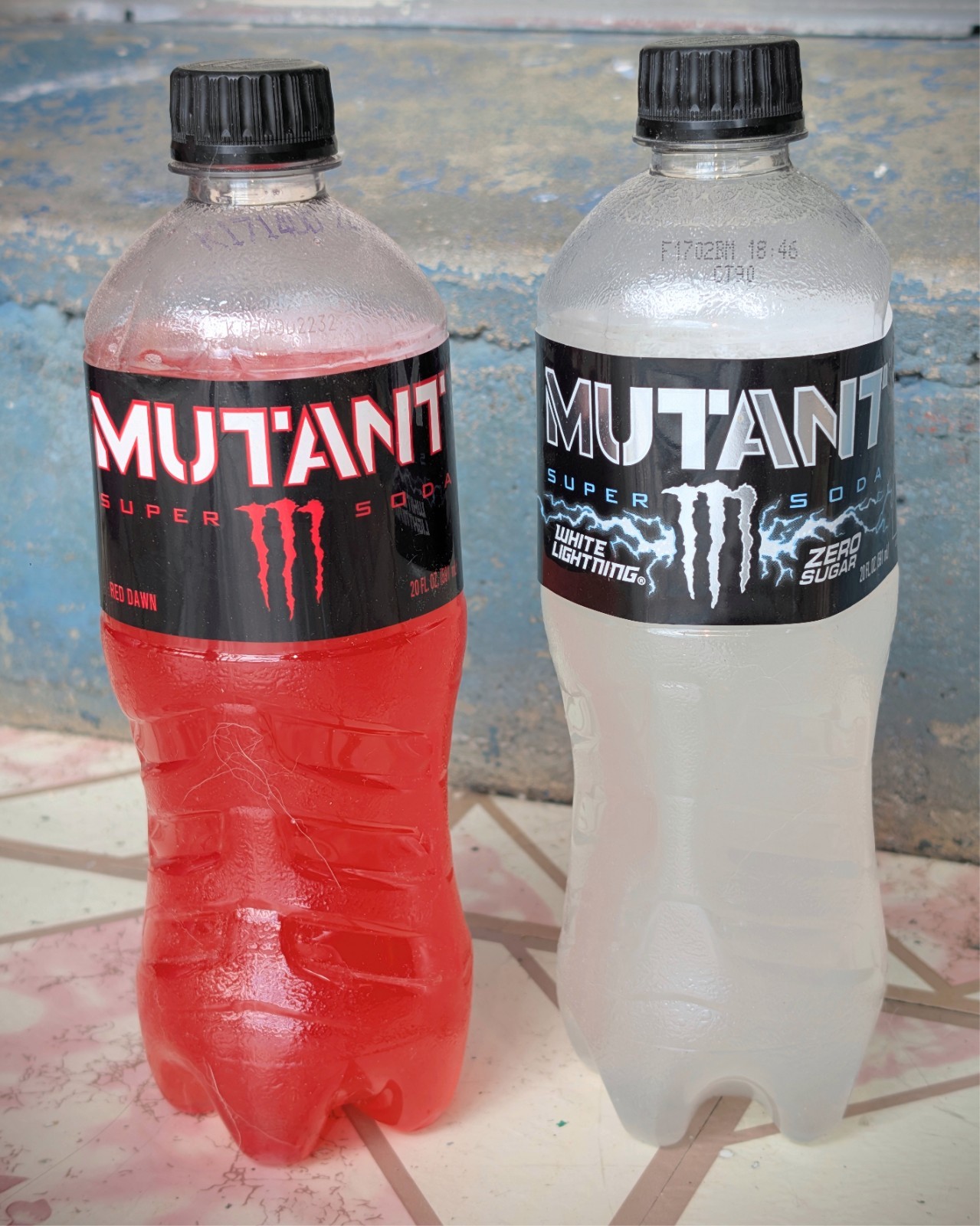 RARE 2017 MONSTER ENERGY DRINK MUTANT RED + WHITE SET OF 2 FULL SEALED BOTTLES