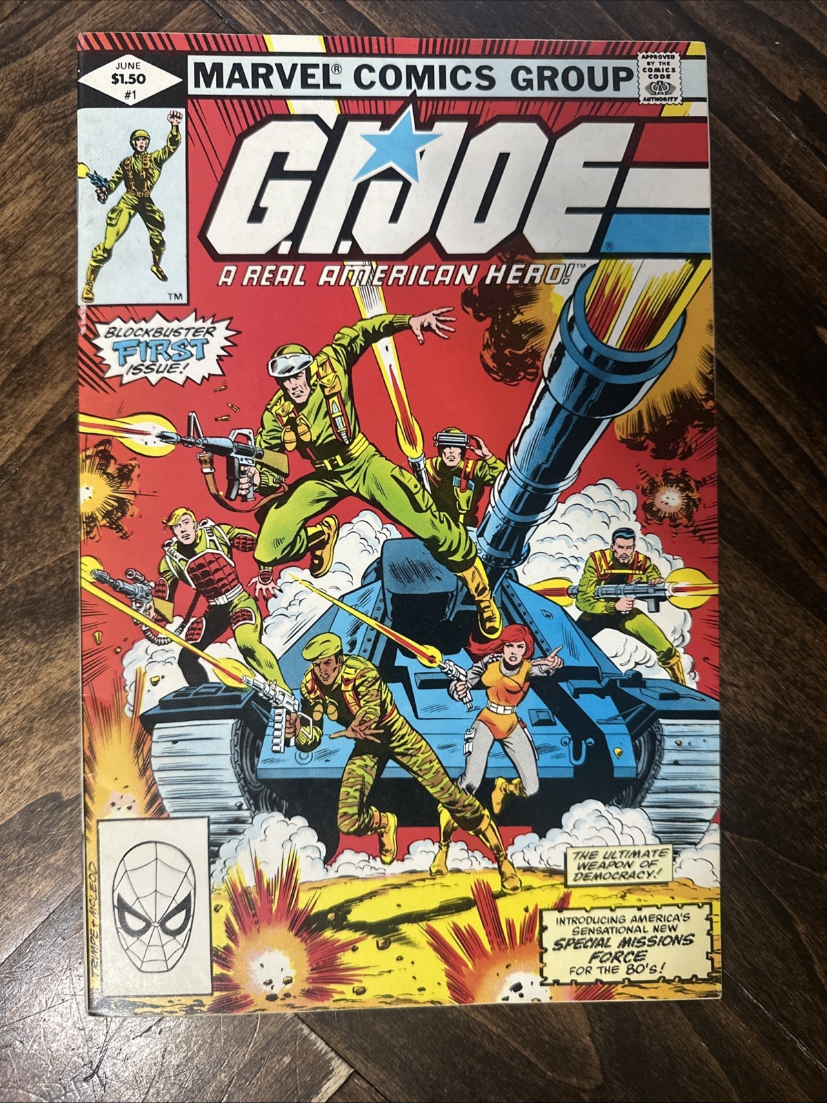 G.I. Joe A Real American Hero 1 direct 1st Print GI JOE 1 ARAH Marvel 1982
