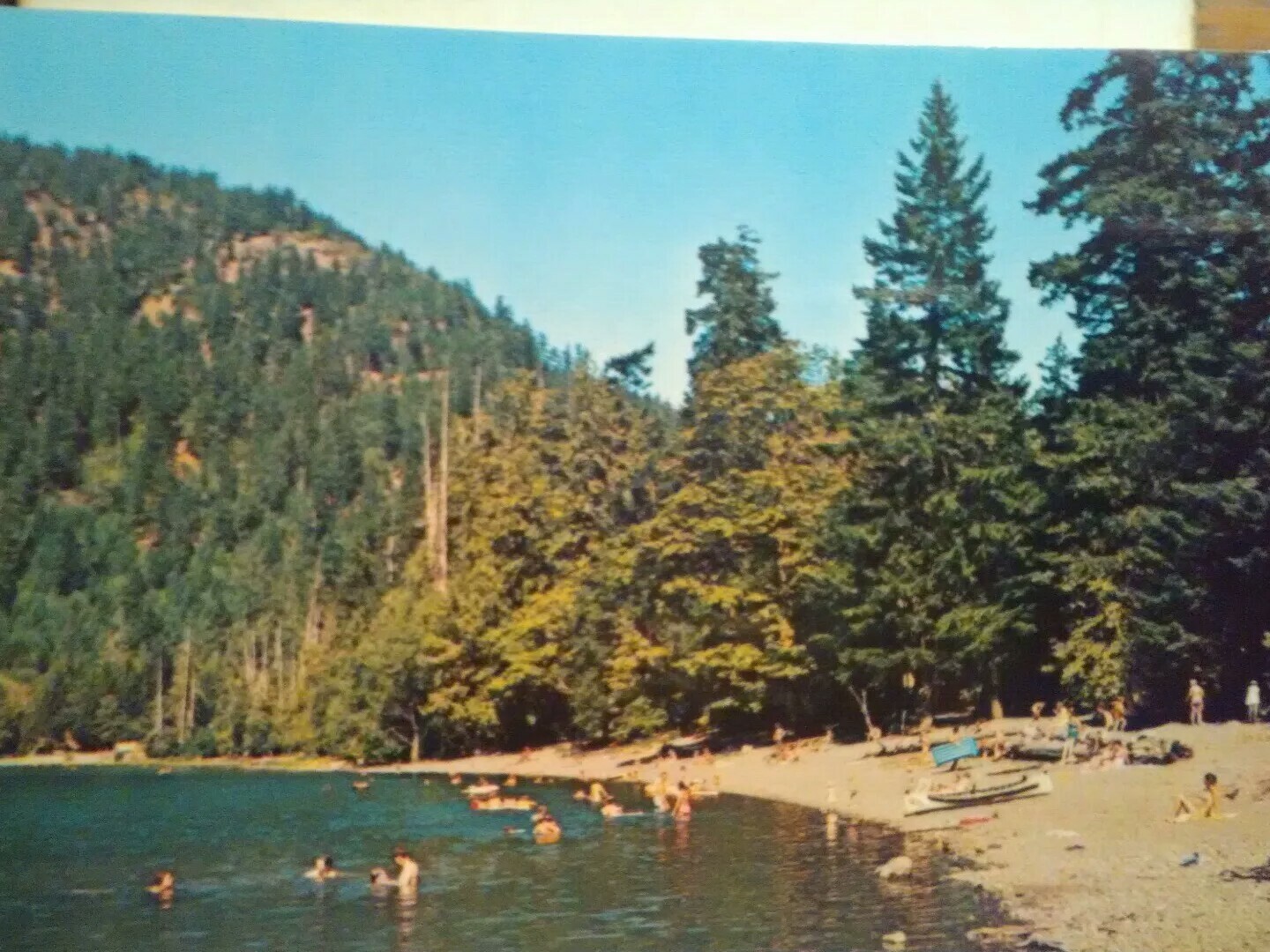VINTAGE POST CARD  CAMERON LAKE VANCOUVER ISLAND BRITISH COLUMBIA CANADA