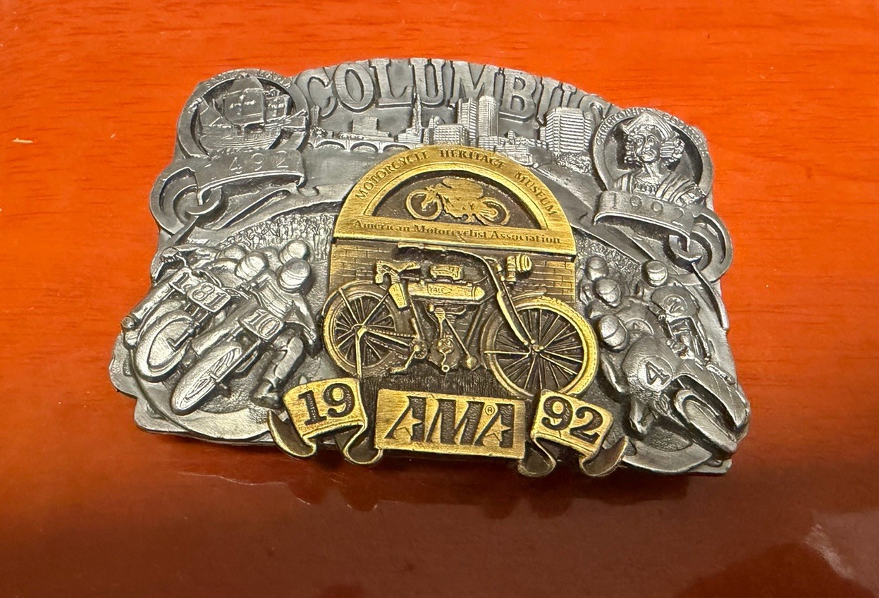Vintage Limited Edition AMA Belt Buckle Columbus Motorcycle Heritage Museum 1992 Vintage Limited Edition AMA Belt Buckle Columbus Motorcycle Heritage Museum 1992