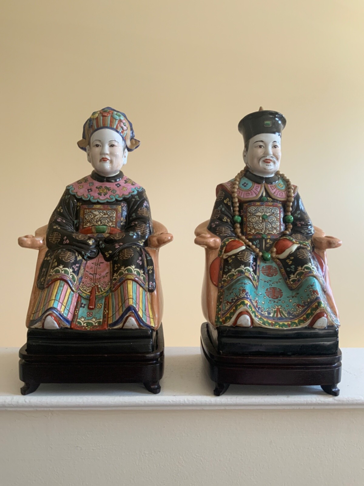 Vintage Porcelain Chinese Emperor and Empress