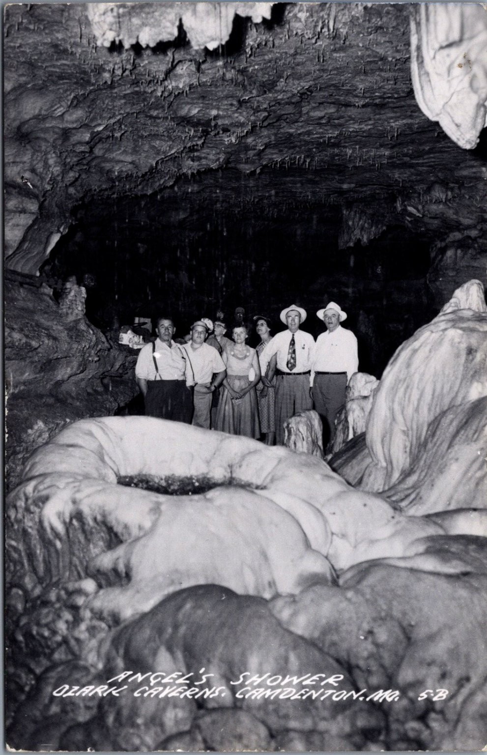RPPC Angel's Shower Ozark Caverns Camdenton MO Vintage Real Photo Postcard