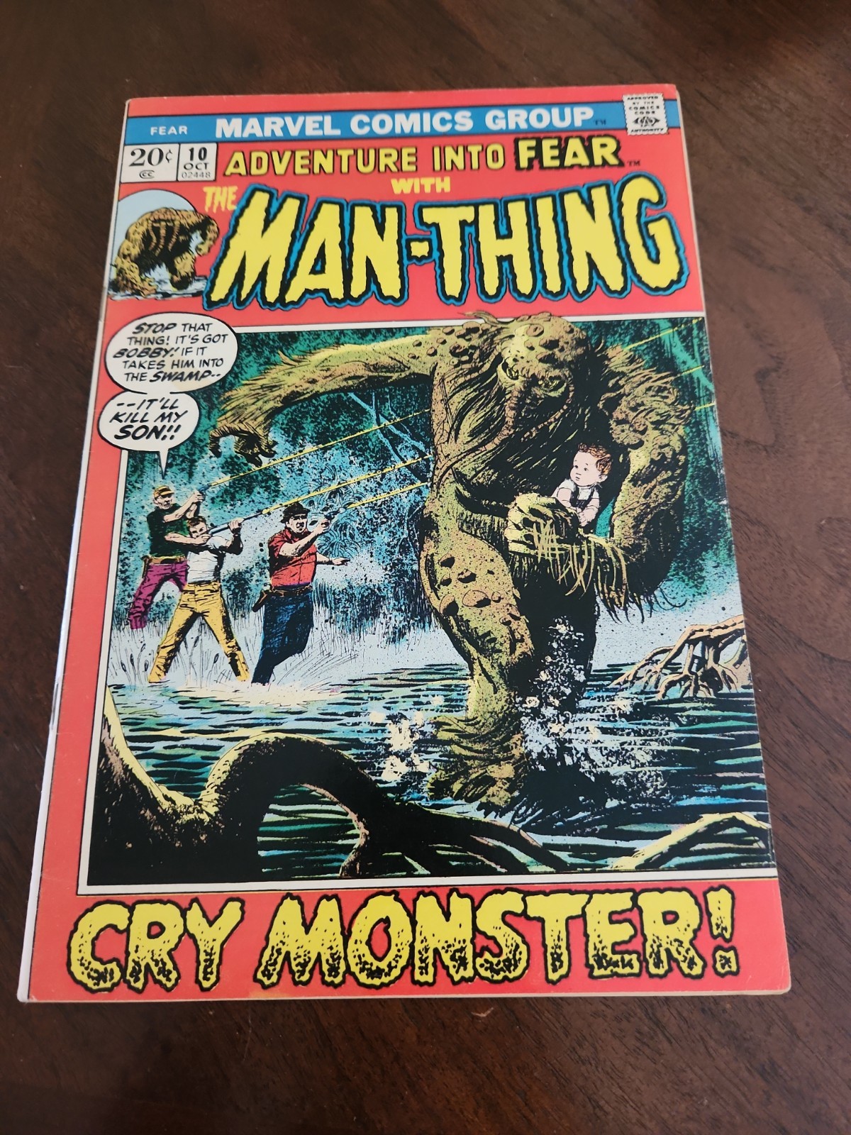 ADVENTURE INTO FEAR #10 (1972) VF NICE CONDITION 1ST SOLO MAN-THING