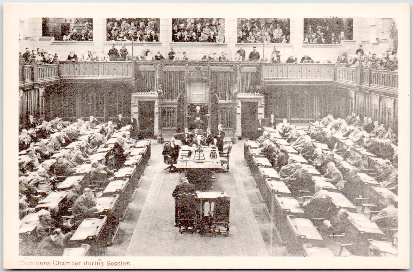 England London House of Commons Chamber Session Interior Debate c1915 Postcard