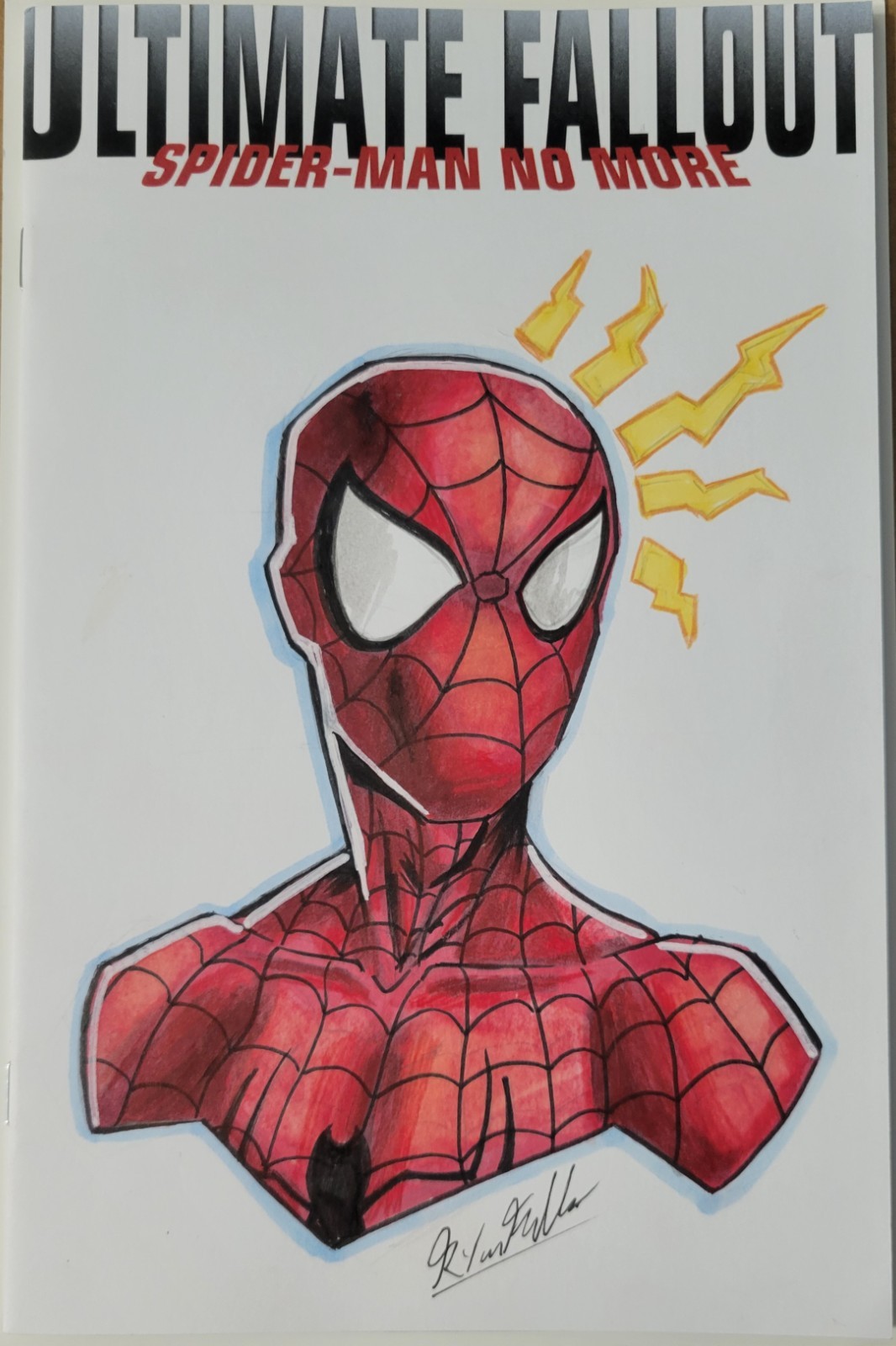 Ultimate Fallout #4 Spider-Man Sketch on Blank - Ryan Fuller w/COA