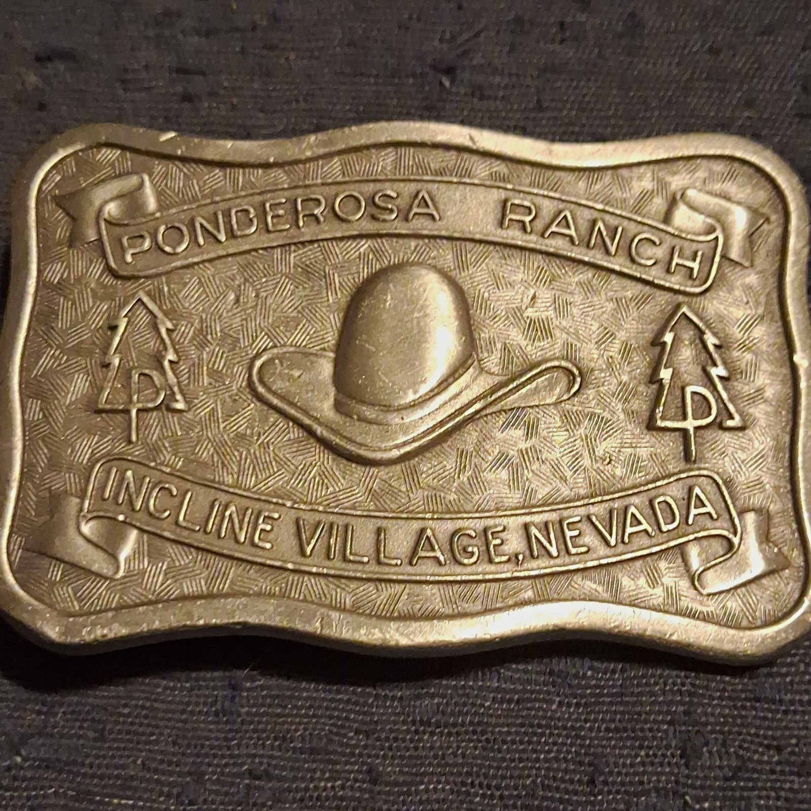 Ponderosa Ranch Incline Village Nevada Western Americana Belt Buckle VGC