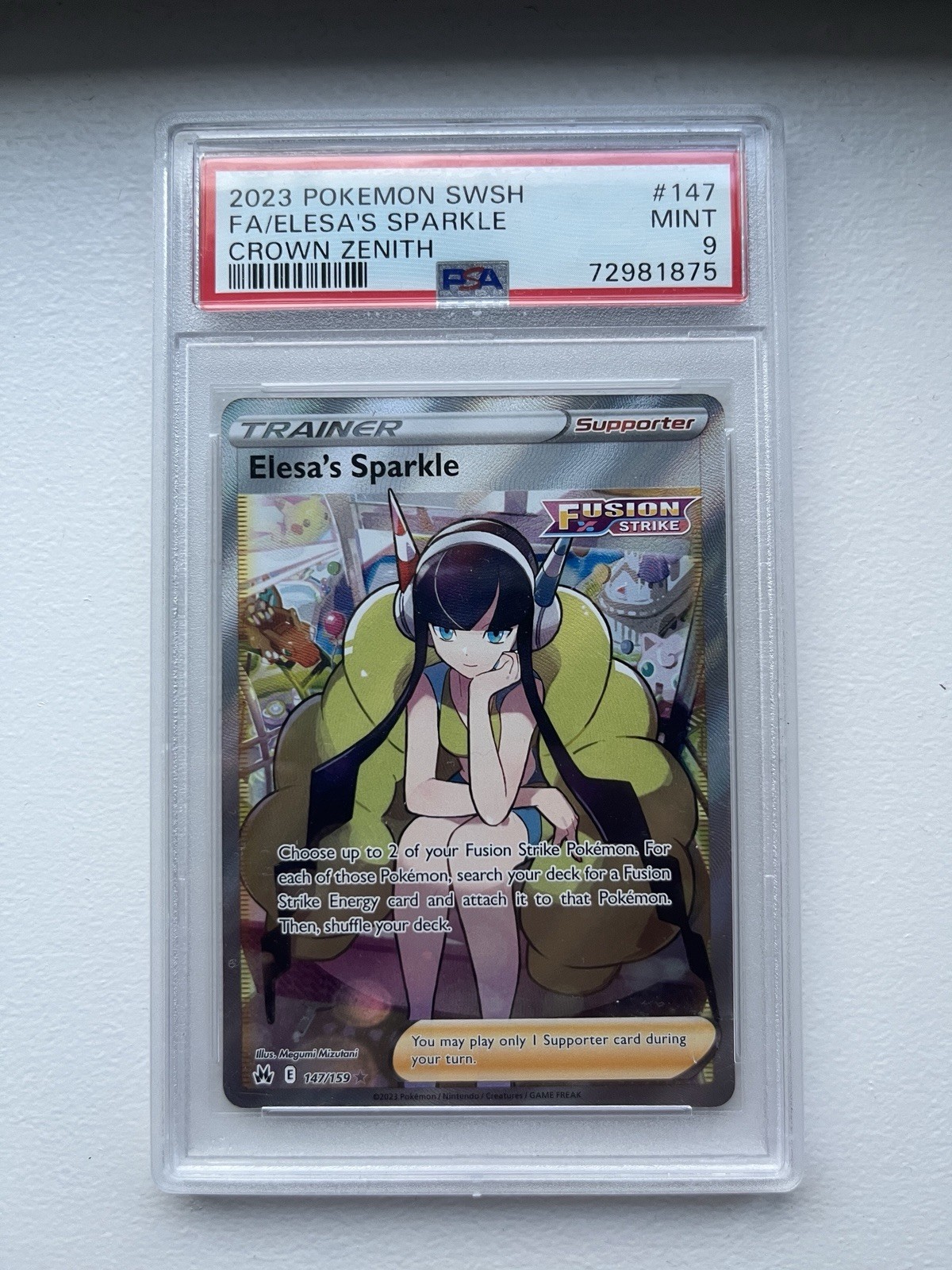 2022 Pokémon TCG PSA 9 Alt Art Elesa's Sparkle VSTAR Universe s12a 246/172 SR