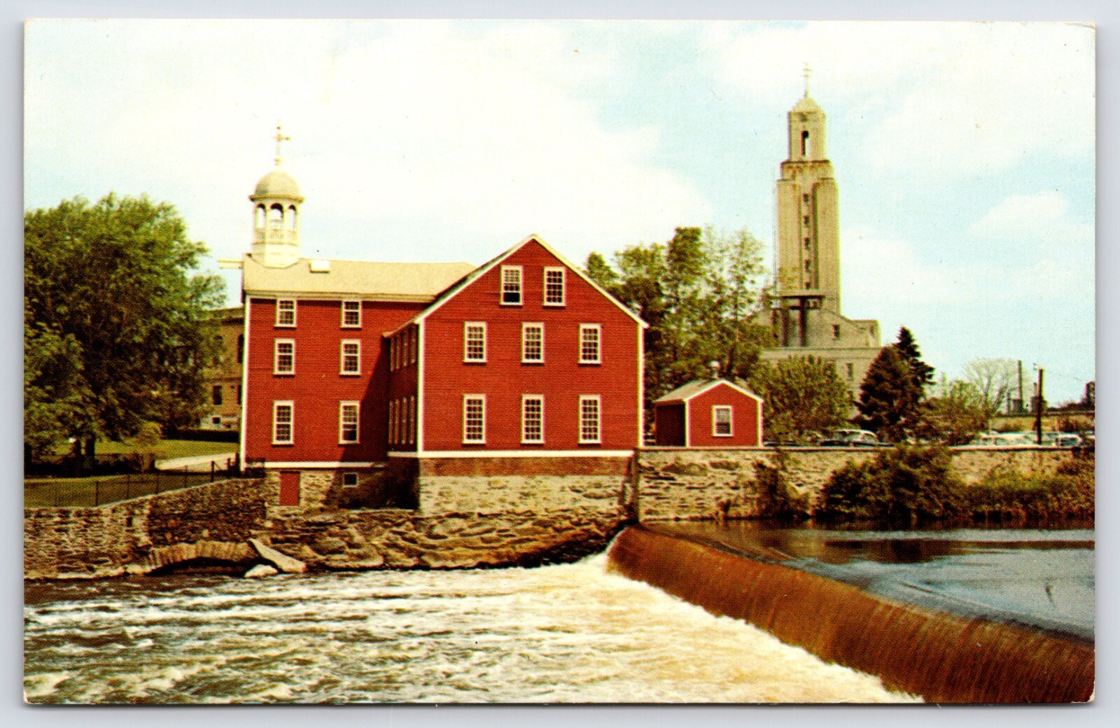 PAWTUCKET RHODE ISLAND OLD SLATER COTTON SPINNING MILL VINTAGE PHOTO POSTCARD