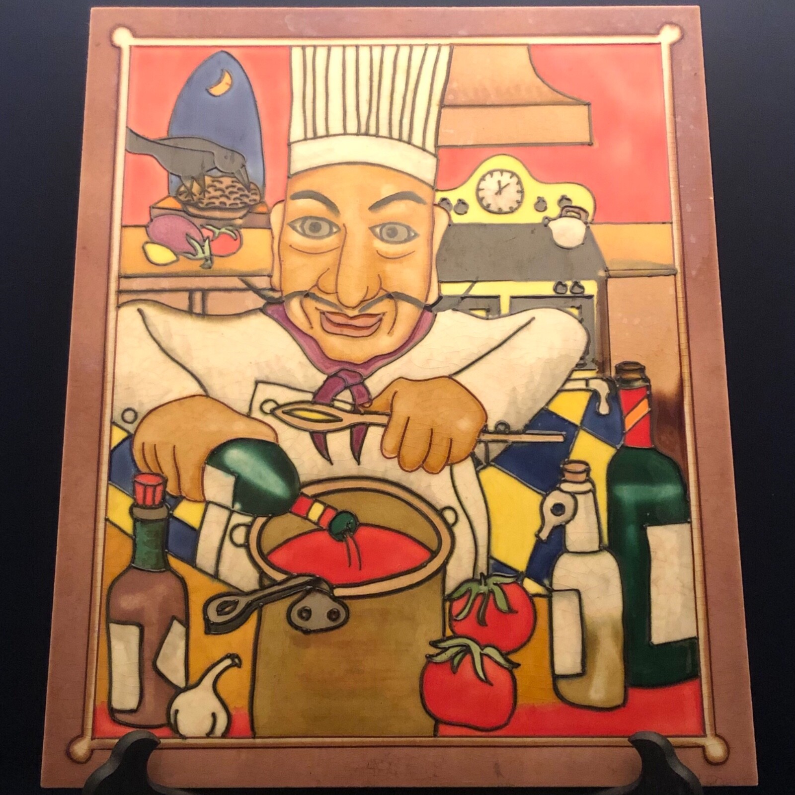 Will Rafuse Chef Salvatore Ceramic Tile Kitchen Wall Art Made in USA 16\