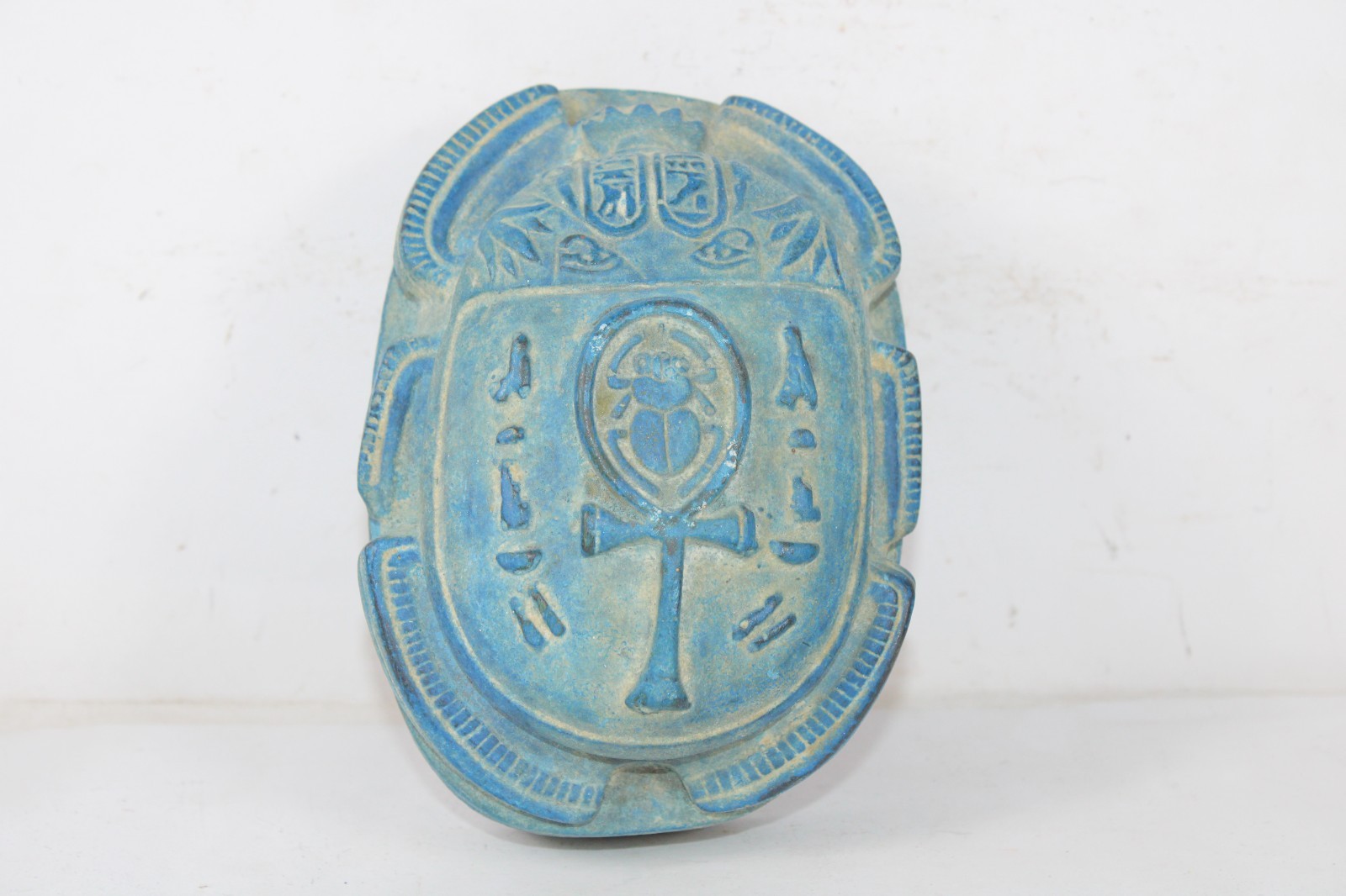 Rare Egyptian Antique Scarab Amulet Statue for Protection and Good Luck BC Era