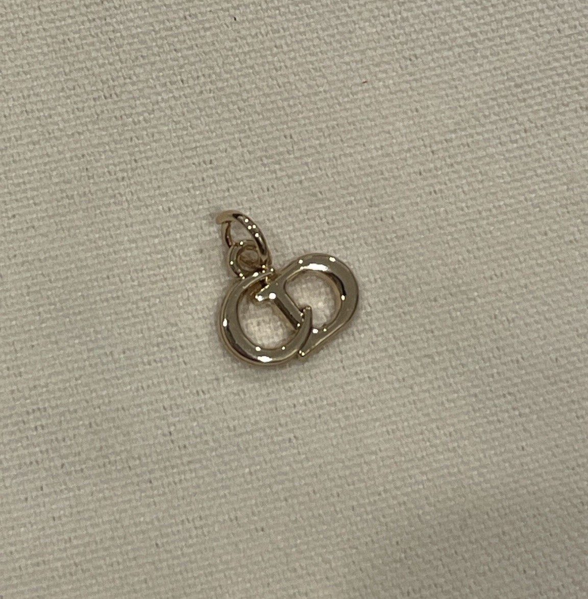 1pc of Dior Replacement Zipper Pull Charm Metal Gold Tone Size 15mm x 10mm