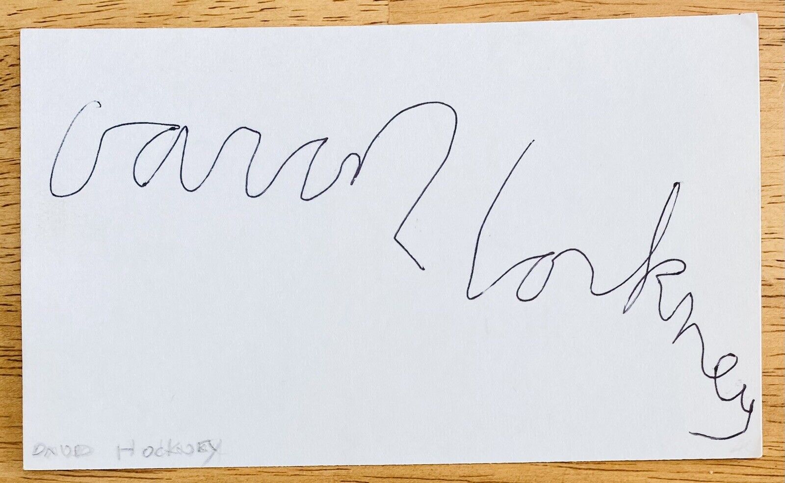 David Hockney Signed Autographed 3x5 Card Full JSA Letter Pop Art Artist