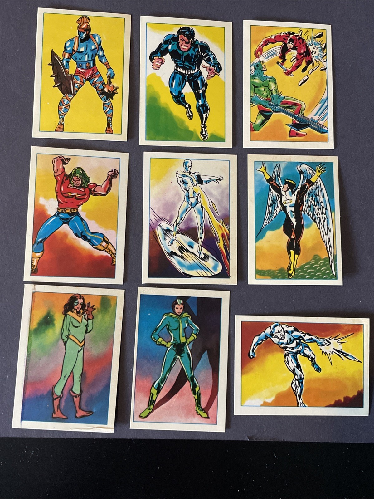 Vintage 1984 Marvel Super Heroes Secret Wars Stickers Lot - 9 Unused Excellent