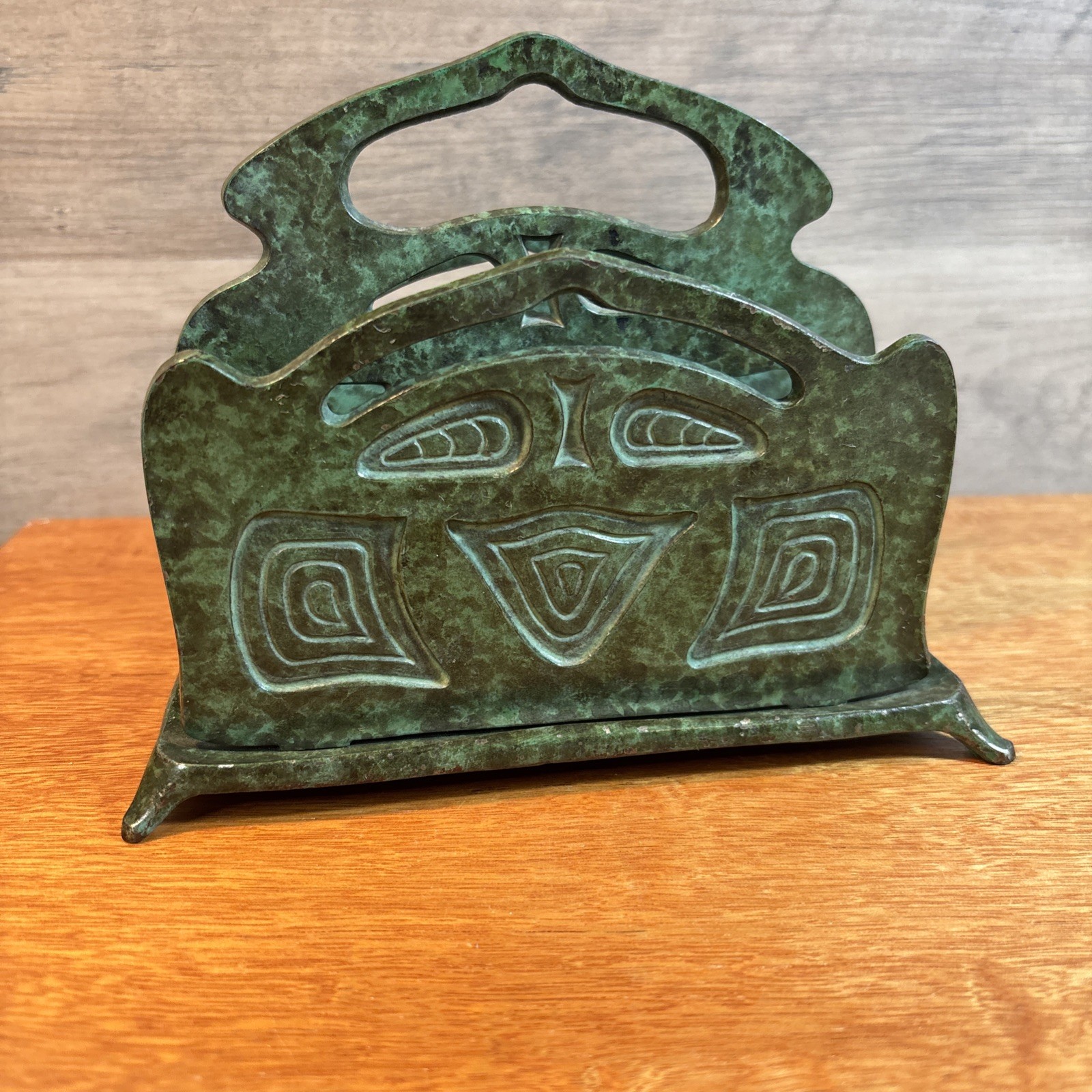 Vintage Bradley & Hubbard Letter/Card Holder Cast Metal Art Nouveau