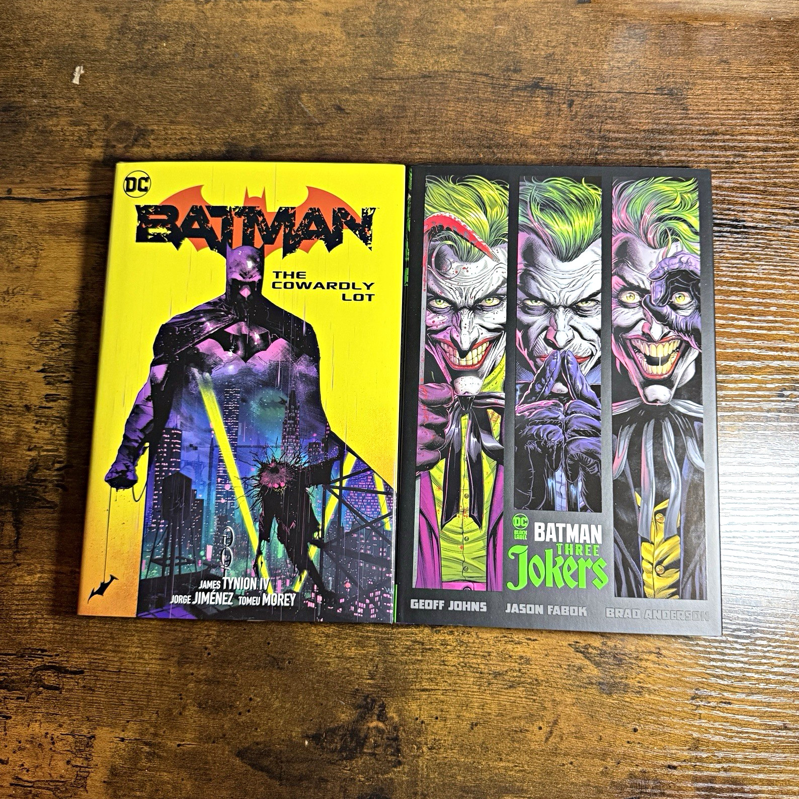 Batman Three Jokers & The Cowardly Lot Hardcover Graphic Novel Lot DC Comics