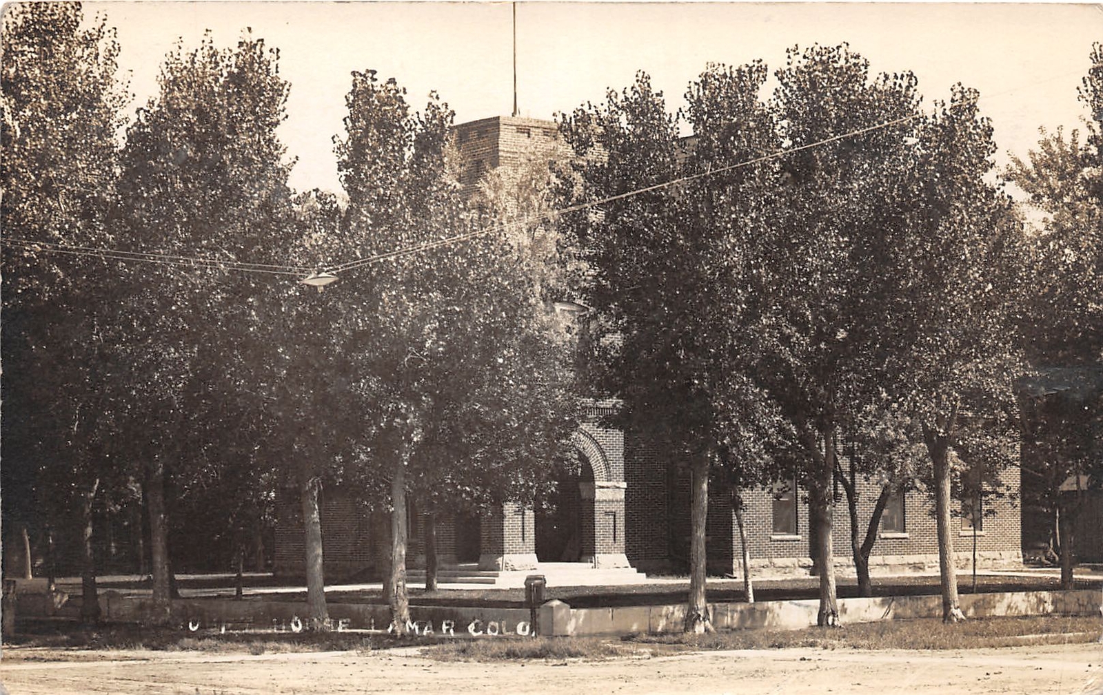 J58/ Lamar Colorado RPPC Postcard c1910 Court House Building  207