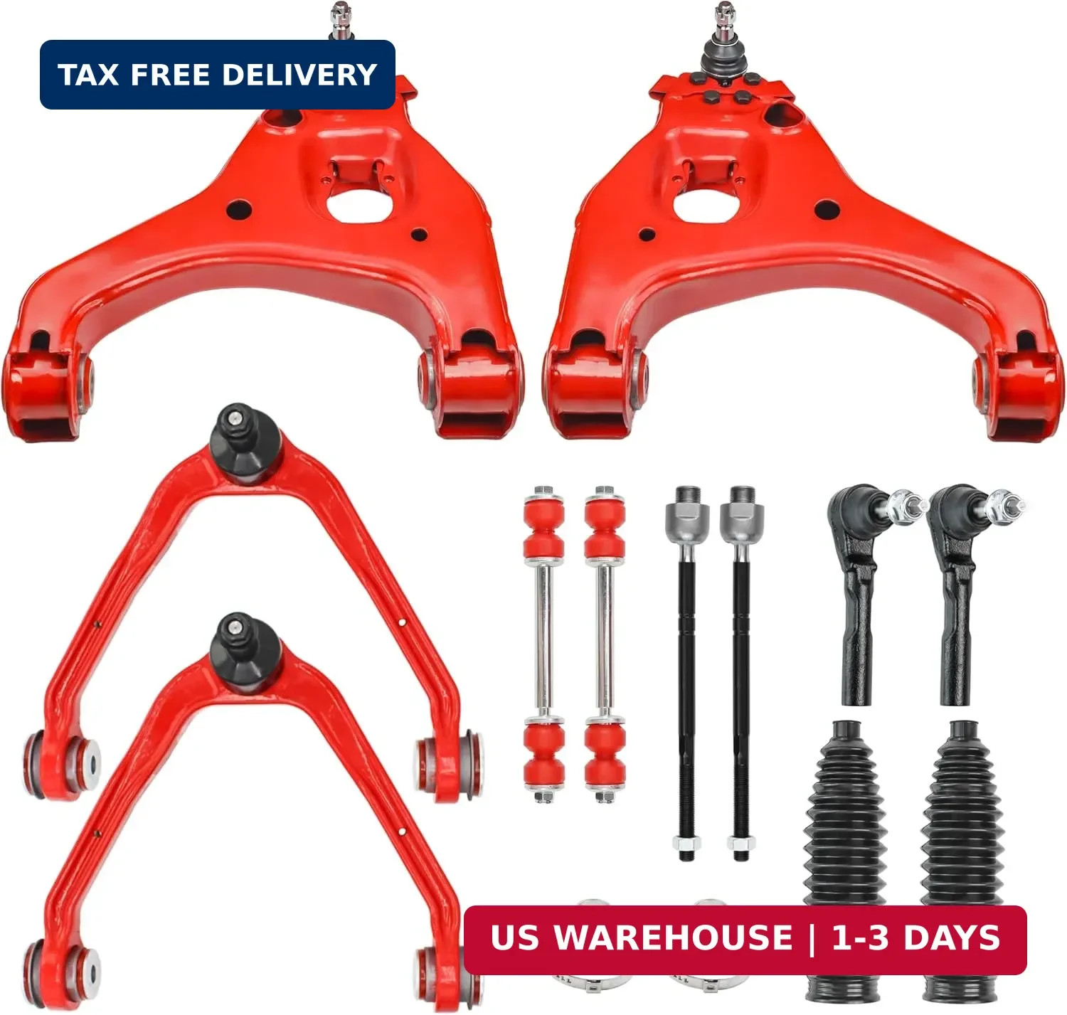 RWD 12pc Front End Suspension Kit for 99-06 Chevy Silverado GMC Sierra 1500, Low