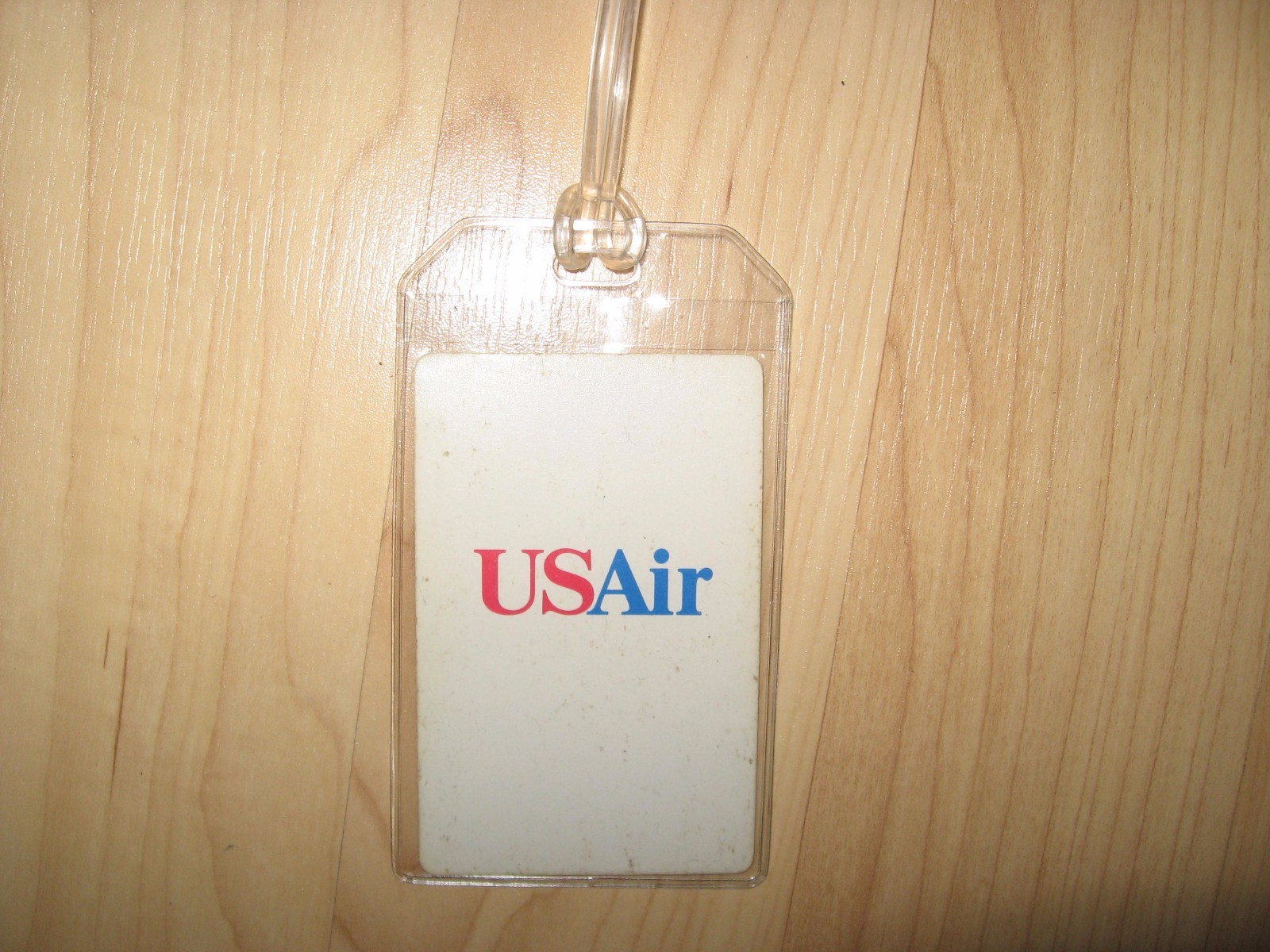 USAir US Air Luggage Tag - Vintage Airways Logo Playing Card Suitcase Name Tag
