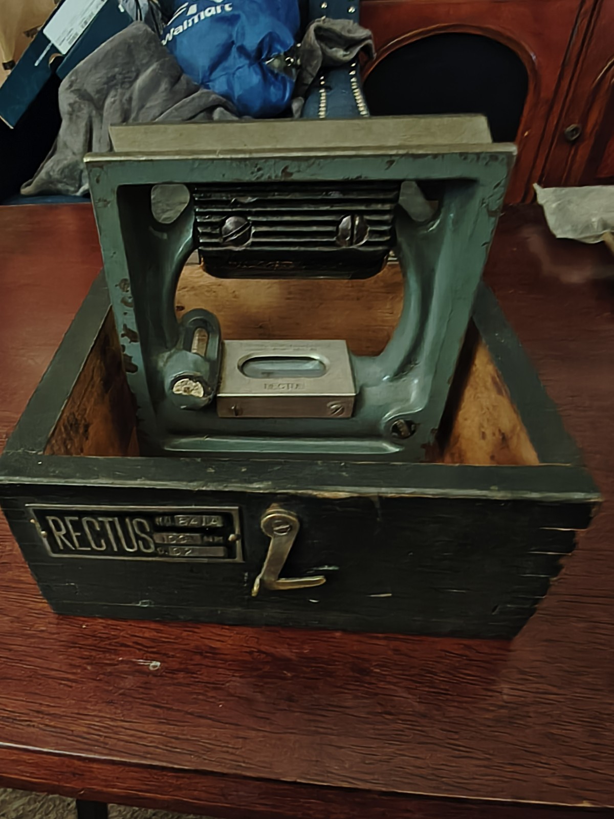 Rare Pre-WWII Japanese RECTUS Precision Machinist Square Frame Level W/Box