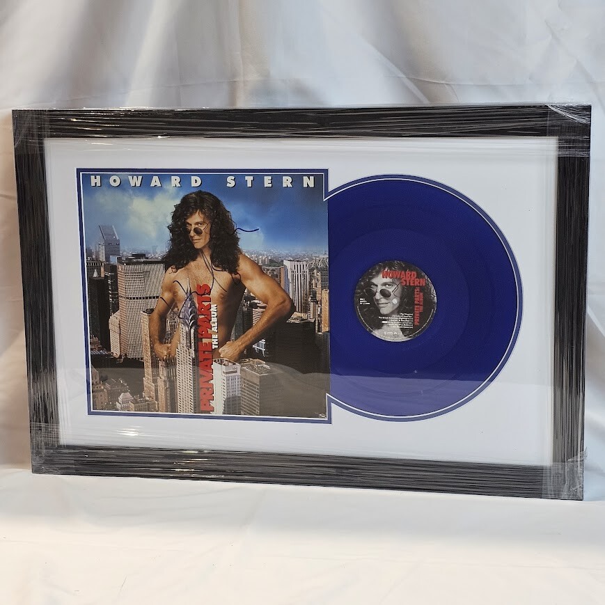 Howard Stern Private Parts Signed LP Blue Record Vinyl JSA Letterof Authenticity