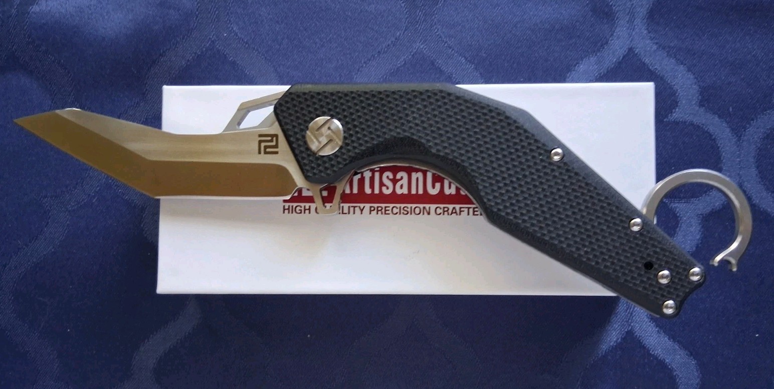 *NEW*🔥ARTISAN CUTLERY Cobra Folding Knife w/D2 Blade & Black G10 Handle (1811P)