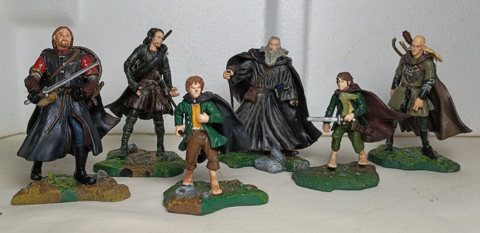 LOTR Armies of Middle Earth Figures Lot of 7 Play Along 2003 AOME Fellowship