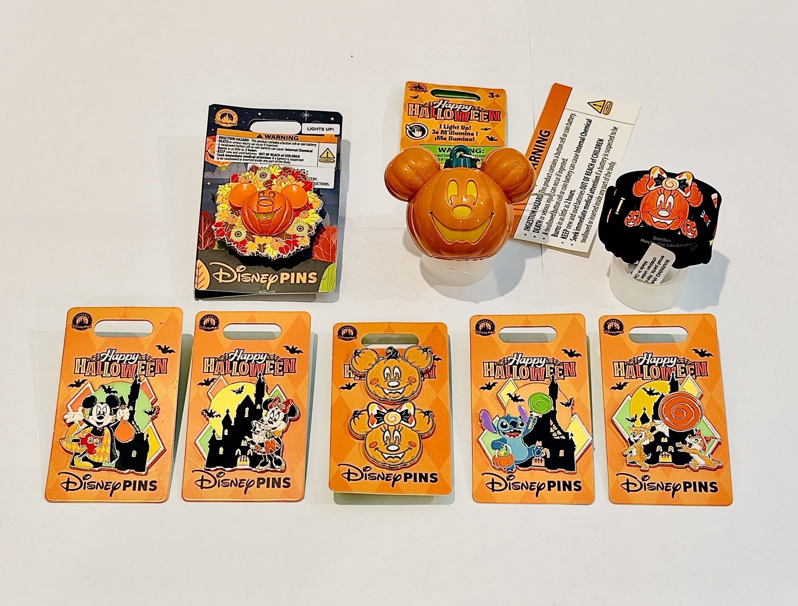 2026 Disney Parks Halloween SUPER COMBO Pins Keychain Bracelet 8 Pc NEW
