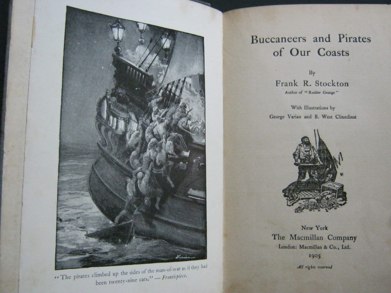 ANTIQUE - BOOK - 1905 - BUCCANEERS & PIRATES - ILLUSTRATED