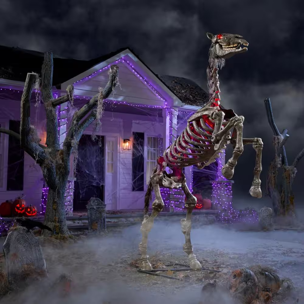 8.5 FT Grave & Bones Giant-Sized LED Undead Horse