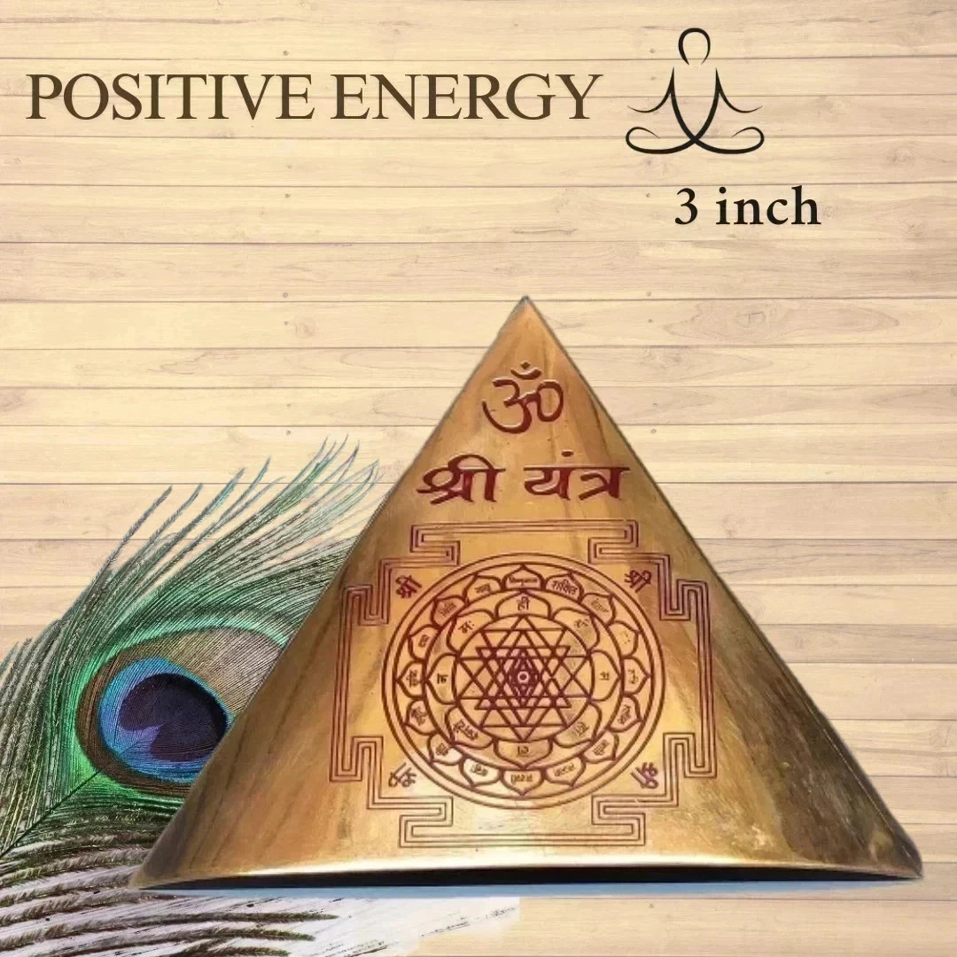 Vastu Shree Yantra Copper Pyramid for Positive Energy -3 inch