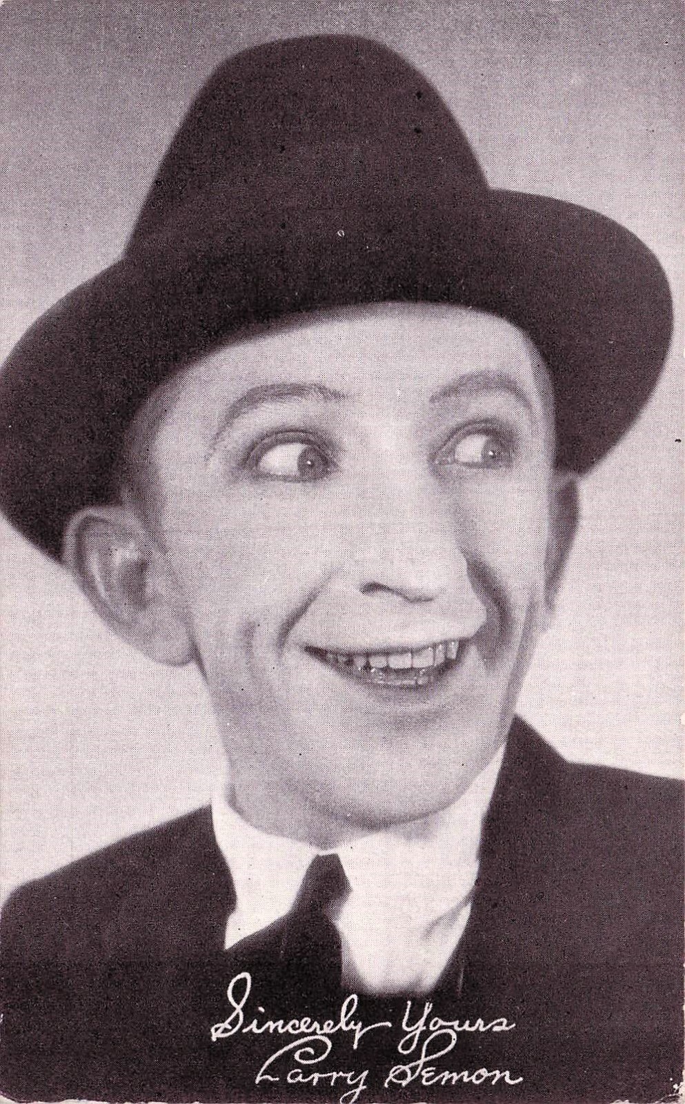 Larry Semon Hollywood Silent Movie Film Star Clown Arcade Card Vtg Postcard G16