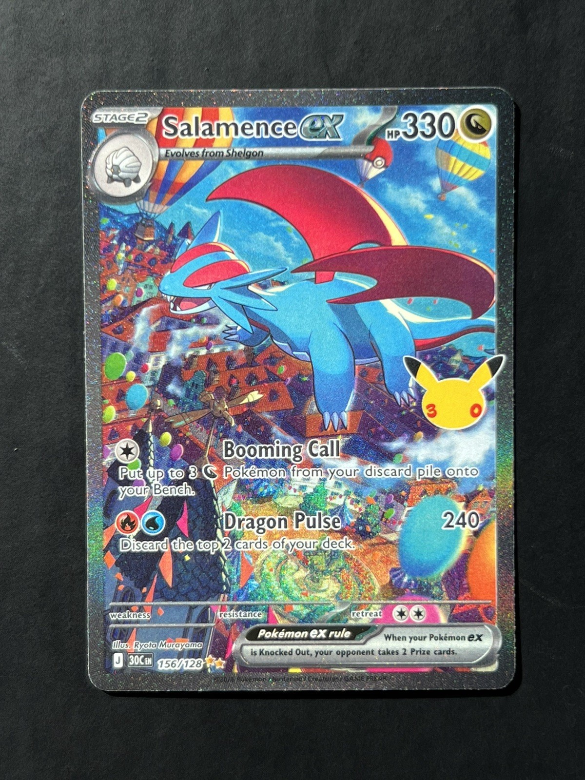 Salamence ex 156/128 | Pokemon TCG: 30th Celebration | Special Illustration Rare