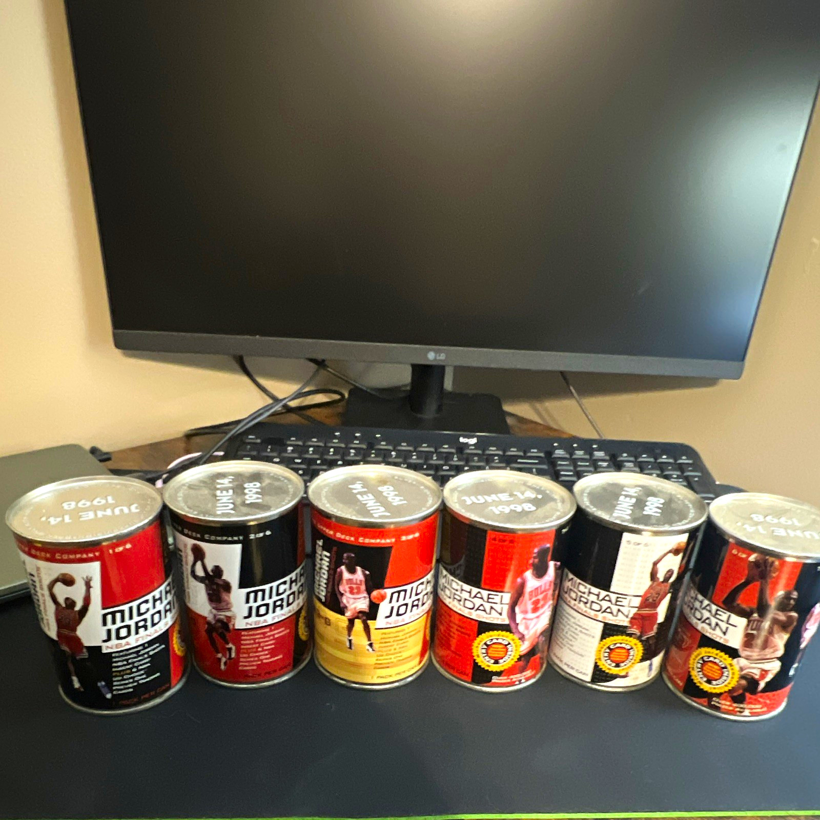 Upper Deck Company Michael Jordan NBA Finals Shots Cans Set of 6 June 14 1998