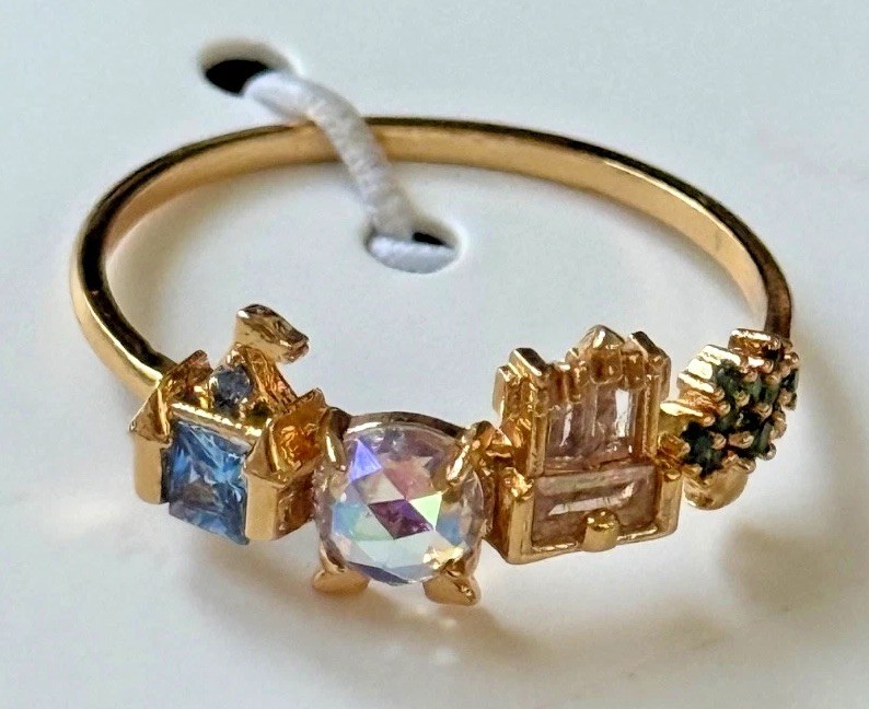 2026 Walt Disney World Parks 4 Parks Icons Gold Ring Girls Crew Size 10 NEW