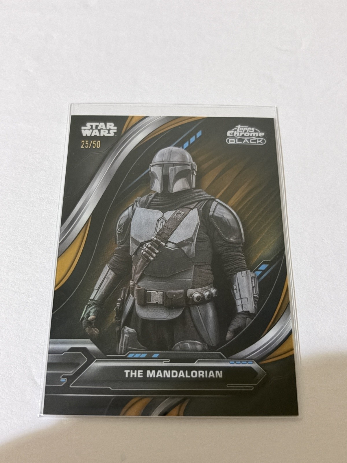 2024 Topps Chrome Black Star Wars The Mandalorian Gold #/50